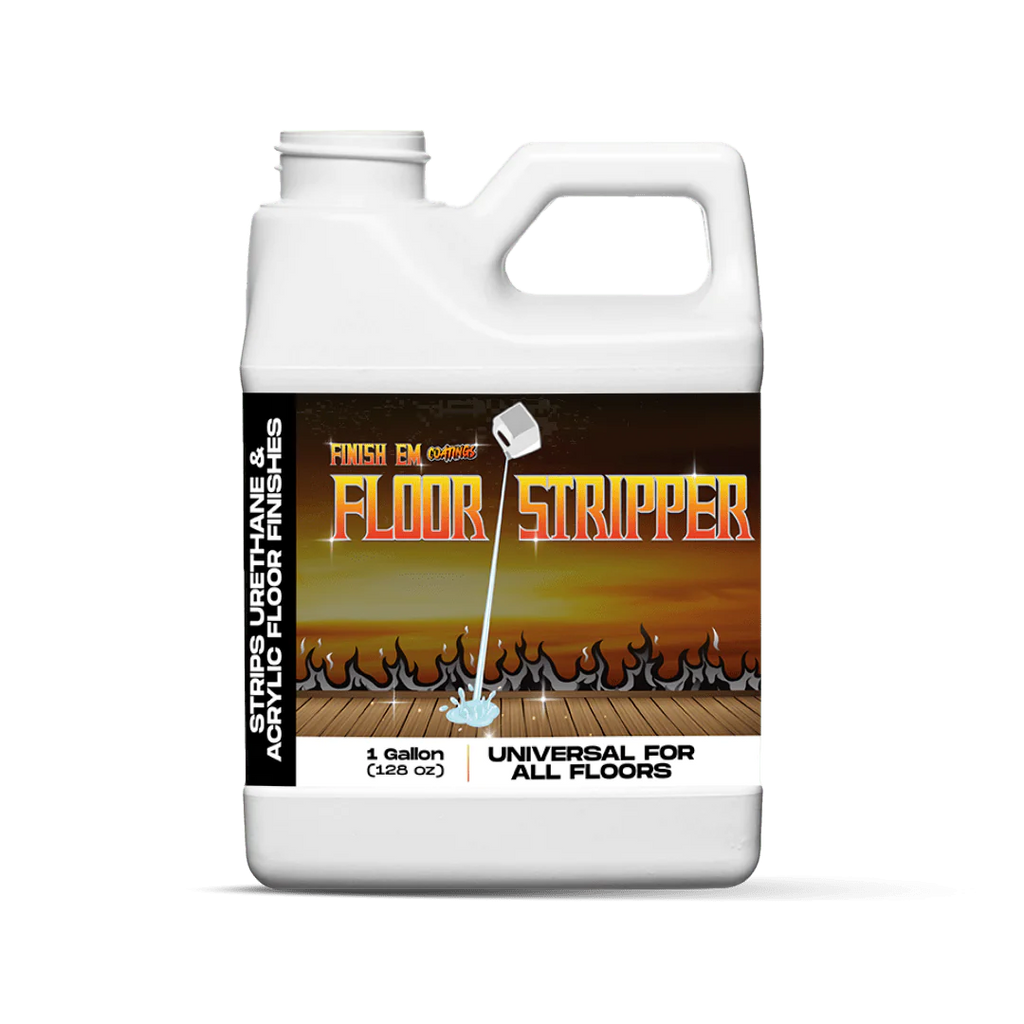 FINISH EM FLOOR STRIPPER FOR ALL FLOOR TYPES