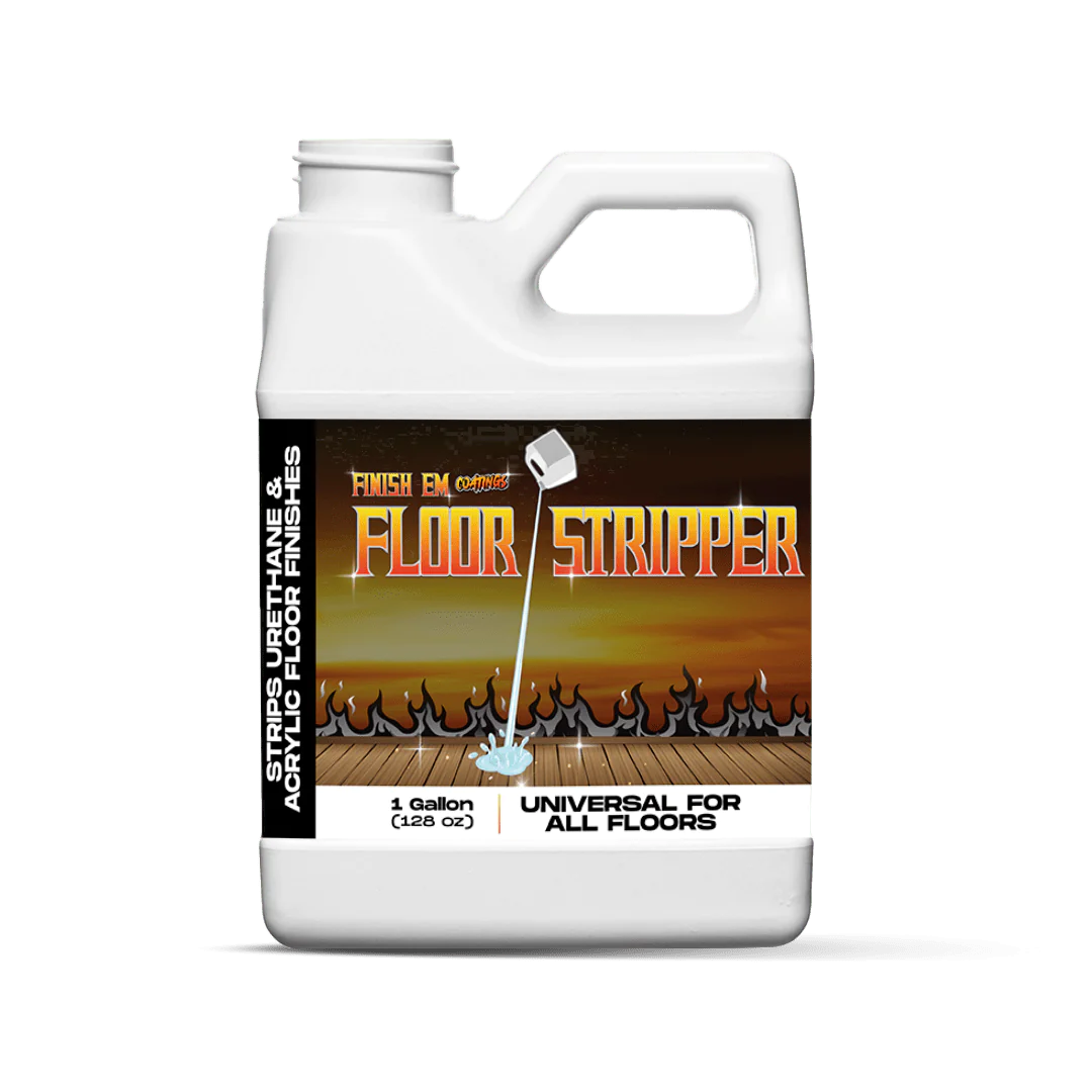FINISH EM FLOOR STRIPPER FOR ALL FLOOR TYPES